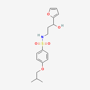 molecular formula C17H23NO5S B2918708 N-(3-(furan-2-yl)-3-hydroxypropyl)-4-isobutoxybenzenesulfonamide CAS No. 1421441-25-9