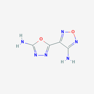 molecular formula C4H4N6O2 B2918717 4-(5-Amino-1,3,4-oxadiazol-2-yl)-1,2,5-oxadiazol-3-amine CAS No. 380590-45-4