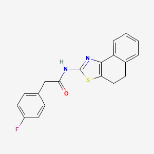 molecular formula C19H15FN2OS B2918718 N-(4,5-dihydronaphtho[1,2-d]thiazol-2-yl)-2-(4-fluorophenyl)acetamide CAS No. 922999-61-9