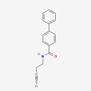 molecular formula C17H15NO B2918720 N-(丁-3-炔-1-基)-[1,1'-联苯]-4-甲酰胺 CAS No. 1351623-29-4