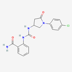 2-(3-(1-(4-Chlorophenyl)-5-oxopyrrolidin-3-yl)ureido)benzamide