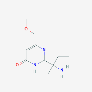 molecular formula C10H17N3O2 B2918723 2-(2-Aminobutan-2-yl)-6-(methoxymethyl)-3,4-dihydropyrimidin-4-one CAS No. 1343254-46-5
