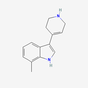 molecular formula C14H16N2 B2918728 7-methyl-3-(1,2,3,6-tetrahydropyridin-4-yl)-1H-indole CAS No. 180161-02-8