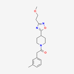 1-(4-(3-(2-Methoxyethyl)-1,2,4-oxadiazol-5-yl)piperidin-1-yl)-2-(m-tolyl)ethanone