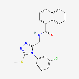 N-((4-(3-chlorophenyl)-5-(methylthio)-4H-1,2,4-triazol-3-yl)methyl)-1-naphthamide