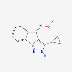 molecular formula C14H13N3O B2918747 3-环丙基-N-甲氧基茚并[1,2-c]吡唑-4-胺 CAS No. 184784-53-0