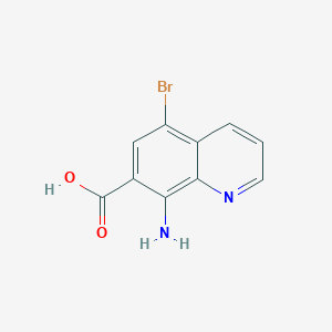 molecular formula C10H7BrN2O2 B2918748 8-Amino-5-bromoquinoline-7-carboxylic acid CAS No. 914208-07-4