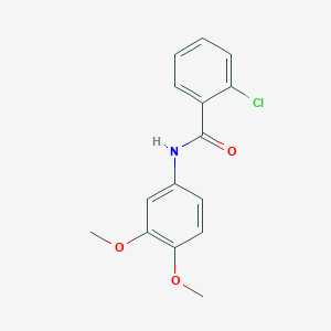 molecular formula C15H14ClNO3 B291875 2-chloro-N-(3,4-dimethoxyphenyl)benzamide 