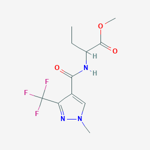 methyl 2-({[1-methyl-3-(trifluoromethyl)-1H-pyrazol-4-yl]carbonyl}amino)butanoate