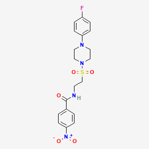 N-(2-((4-(4-fluorophenyl)piperazin-1-yl)sulfonyl)ethyl)-4-nitrobenzamide