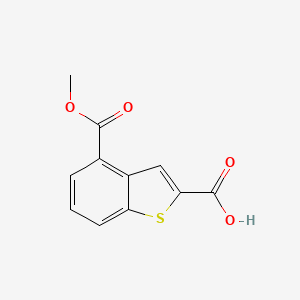 molecular formula C11H8O4S B2918762 4-(甲氧羰基)-1-苯并噻吩-2-羧酸 CAS No. 2228153-34-0