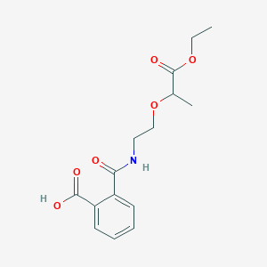 molecular formula C15H19NO6 B2918772 2-({2-[(1-Ethoxy-1-oxopropan-2-yl)oxy]ethyl}carbamoyl)benzoic acid CAS No. 1707602-72-9
