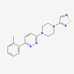 3-[4-[6-(2-Methylphenyl)pyridazin-3-yl]piperazin-1-yl]-1,2,5-thiadiazole