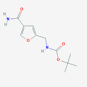 tert-butyl N-[(4-carbamoylfuran-2-yl)methyl]carbamate