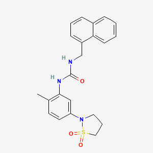 1-(5-(1,1-Dioxidoisothiazolidin-2-yl)-2-methylphenyl)-3-(naphthalen-1-ylmethyl)urea