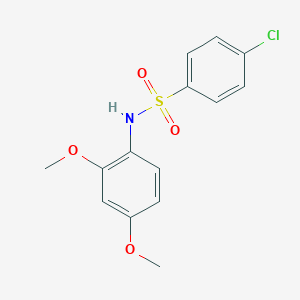 molecular formula C14H14ClNO4S B291878 4-chloro-N-(2,4-dimethoxyphenyl)benzenesulfonamide 