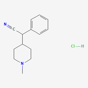 molecular formula C14H19ClN2 B2918781 2-(1-Methylpiperidin-4-yl)-2-phenylacetonitrile hydrochloride CAS No. 1993223-55-4