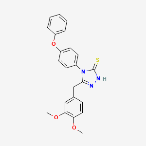 5-[(3,4-dimethoxyphenyl)methyl]-4-(4-phenoxyphenyl)-4H-1,2,4-triazole-3-thiol