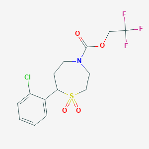 2,2,2-Trifluoroethyl 7-(2-chlorophenyl)-1,4-thiazepane-4-carboxylate 1,1-dioxide