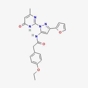 2-(4-ethoxyphenyl)-N-(3-(furan-2-yl)-1-(4-methyl-6-oxo-1,6-dihydropyrimidin-2-yl)-1H-pyrazol-5-yl)acetamide