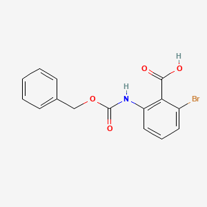 molecular formula C15H12BrNO4 B2918803 2-Bromo-6-(phenylmethoxycarbonylamino)benzoic acid CAS No. 2287284-17-5