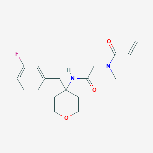 N-[2-[[4-[(3-Fluorophenyl)methyl]oxan-4-yl]amino]-2-oxoethyl]-N-methylprop-2-enamide