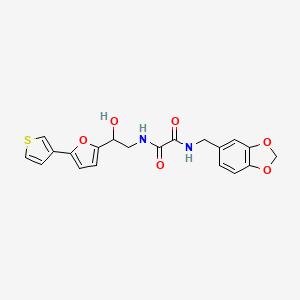 N1-(benzo[d][1,3]dioxol-5-ylmethyl)-N2-(2-hydroxy-2-(5-(thiophen-3-yl)furan-2-yl)ethyl)oxalamide