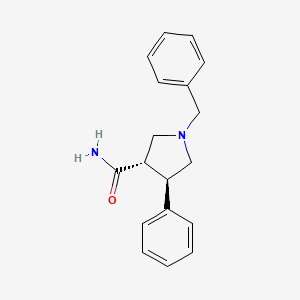 molecular formula C18H20N2O B2918813 (3S,4R)-1-Benzyl-4-phenylpyrrolidine-3-carboxamide CAS No. 1807941-45-2; 1820570-03-3