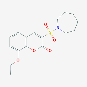 molecular formula C17H21NO5S B2918815 3-(氮杂环戊-1-基磺酰基)-8-乙氧基-2H-色满-2-酮 CAS No. 950280-91-8