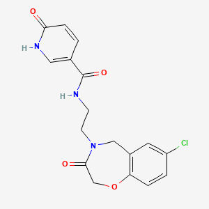 N-(2-(7-chloro-3-oxo-2,3-dihydrobenzo[f][1,4]oxazepin-4(5H)-yl)ethyl)-6-oxo-1,6-dihydropyridine-3-carboxamide