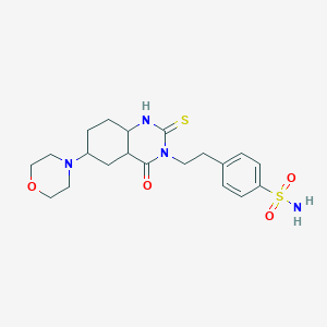 molecular formula C20H22N4O4S2 B2918818 4-{2-[6-(吗啉-4-基)-4-氧代-2-硫代亚磺酰基-1,2,3,4-四氢喹唑啉-3-基]乙基}苯-1-磺酰胺 CAS No. 689767-47-3