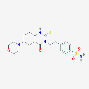 4-{2-[6-(Morpholin-4-yl)-4-oxo-2-sulfanylidene-1,2,3,4-tetrahydroquinazolin-3-yl]ethyl}benzene-1-sulfonamide