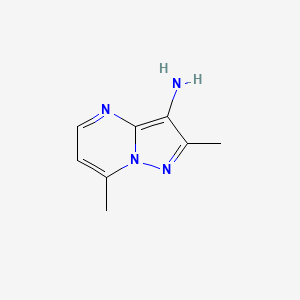 molecular formula C8H10N4 B2918823 2,7-Dimethylpyrazolo[1,5-a]pyrimidin-3-amine CAS No. 1975118-02-5