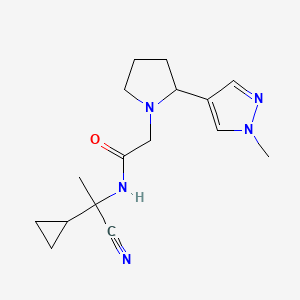 N-(1-cyano-1-cyclopropylethyl)-2-[2-(1-methyl-1H-pyrazol-4-yl)pyrrolidin-1-yl]acetamide