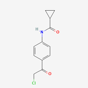 molecular formula C12H12ClNO2 B2918831 N-[4-(2-chloroacetyl)phenyl]cyclopropanecarboxamide CAS No. 919724-49-5
