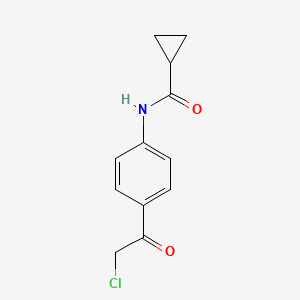 molecular formula C12H12ClNO2 B2918831 N-[4-(2-氯乙酰基)苯基]环丙烷甲酰胺 CAS No. 919724-49-5