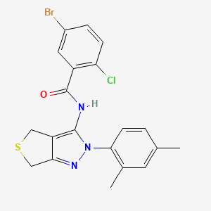 molecular formula C20H17BrClN3OS B2918832 5-bromo-2-chloro-N-(2-(2,4-dimethylphenyl)-4,6-dihydro-2H-thieno[3,4-c]pyrazol-3-yl)benzamide CAS No. 396721-57-6