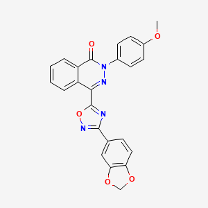 molecular formula C24H16N4O5 B2918834 4-[3-(1,3-benzodioxol-5-yl)-1,2,4-oxadiazol-5-yl]-2-(4-methoxyphenyl)phthalazin-1(2H)-one CAS No. 1207032-61-8