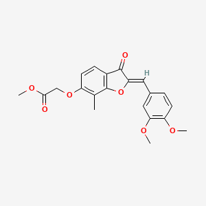 (Z)-methyl 2-((2-(3,4-dimethoxybenzylidene)-7-methyl-3-oxo-2,3-dihydrobenzofuran-6-yl)oxy)acetate