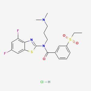N-(4,6-difluorobenzo[d]thiazol-2-yl)-N-(3-(dimethylamino)propyl)-3-(ethylsulfonyl)benzamide hydrochloride