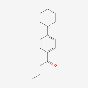 molecular formula C16H22O B2918843 1-(4-Cyclohexylphenyl)butan-1-one CAS No. 70211-02-8