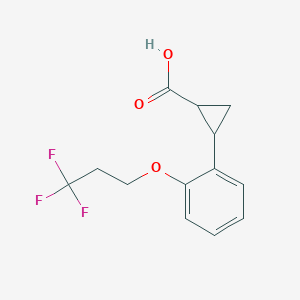 2-[2-(3,3,3-Trifluoropropoxy)phenyl]cyclopropane-1-carboxylic acid