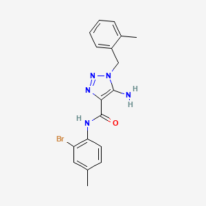 5-amino-N-(2-bromo-4-methylphenyl)-1-[(2-methylphenyl)methyl]triazole-4-carboxamide