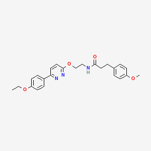 molecular formula C24H27N3O4 B2918848 N-(2-((6-(4-ethoxyphenyl)pyridazin-3-yl)oxy)ethyl)-3-(4-methoxyphenyl)propanamide CAS No. 920249-74-7