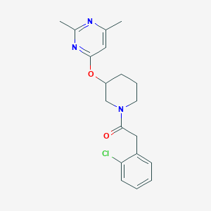 molecular formula C19H22ClN3O2 B2918853 2-(2-Chlorophenyl)-1-(3-((2,6-dimethylpyrimidin-4-yl)oxy)piperidin-1-yl)ethanone CAS No. 2034617-24-6