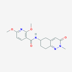 2,6-dimethoxy-N-(2-methyl-3-oxo-2,3,5,6,7,8-hexahydrocinnolin-6-yl)nicotinamide