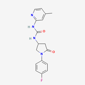 1-(1-(4-Fluorophenyl)-5-oxopyrrolidin-3-yl)-3-(4-methylpyridin-2-yl)urea