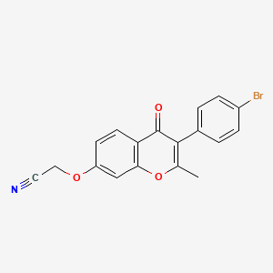 molecular formula C18H12BrNO3 B2918864 2-((3-(4-溴苯基)-2-甲基-4-氧代-4H-色烯-7-基)氧基)乙腈 CAS No. 610764-12-0