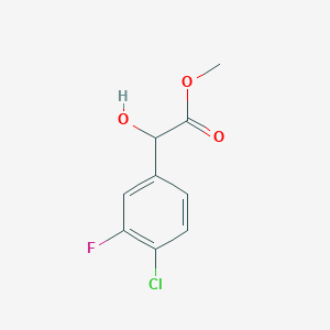 molecular formula C9H8ClFO3 B2918869 Methyl 2-(4-chloro-3-fluorophenyl)-2-hydroxyacetate CAS No. 1248821-36-4