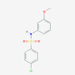 molecular formula C13H12ClNO3S B291887 4-chloro-N-(3-methoxyphenyl)benzenesulfonamide 